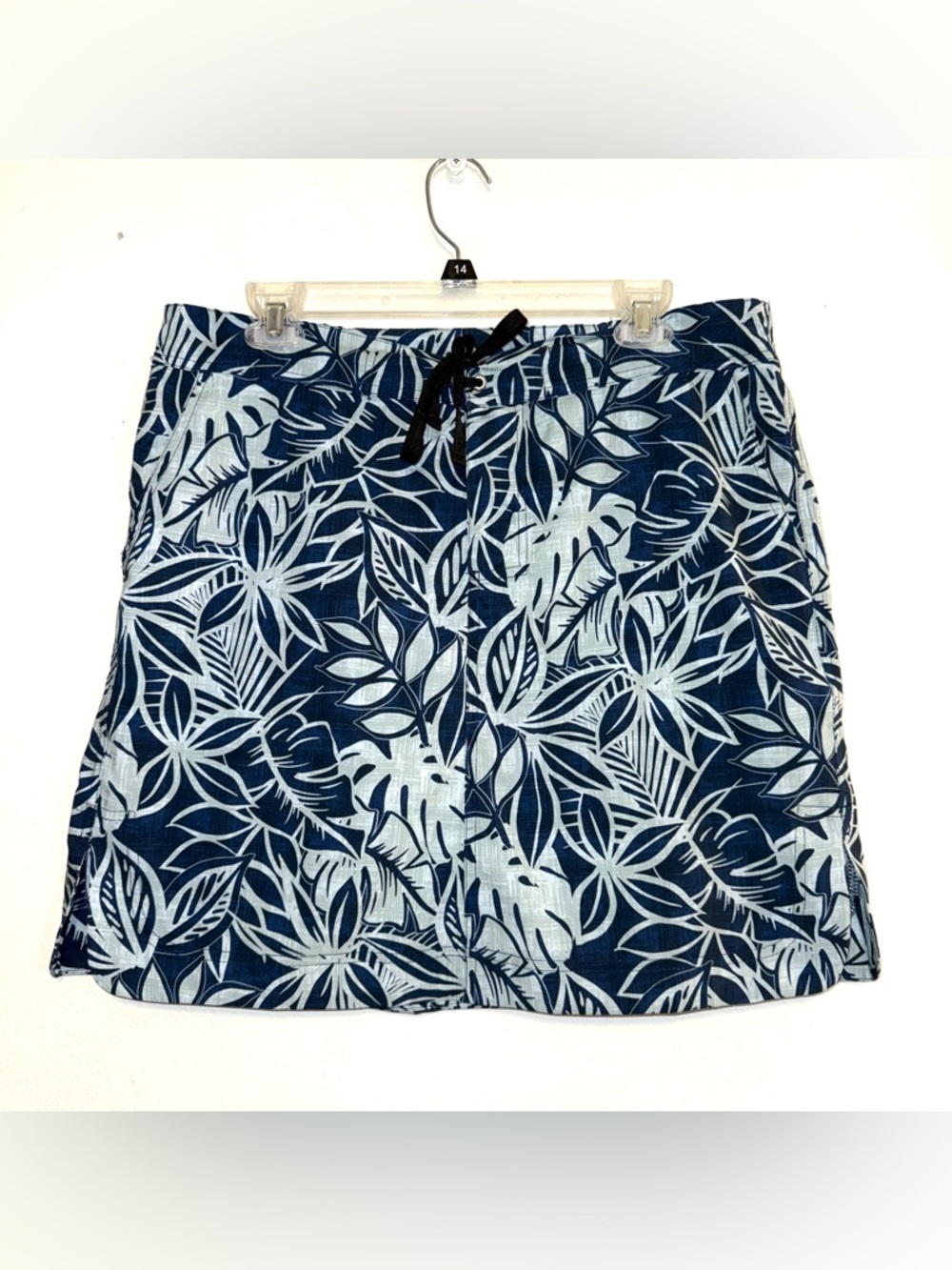 Ripskirt Tropical Wrap Skirt Size Large Blue Ties at Waist